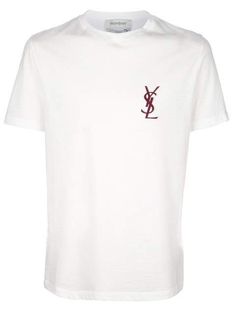 ysl v neck t shirt|Men's Saint Laurent Designer T.